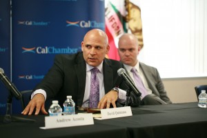 David Quintana, left, and Aaron McLear at a gaming issues conference. Photo: Scott Duncan/Capitol Weekly
