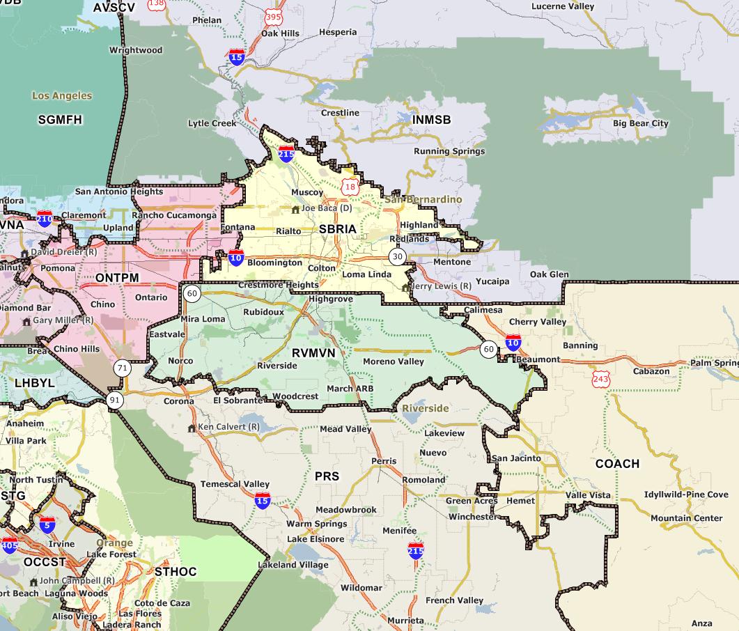 Zip Code Map Inland Empire - United States Map