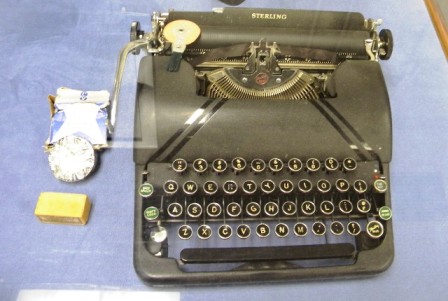A decades-old typewriter in the state vault. (Photo: Dorothy Mills-Gregg)
