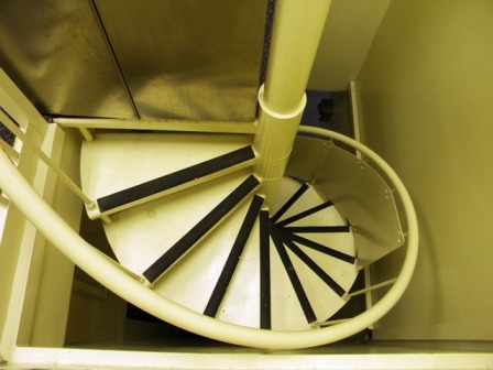 The staircase that leads down to the underground vault. (Photo: Dorothy Mills-Gregg)