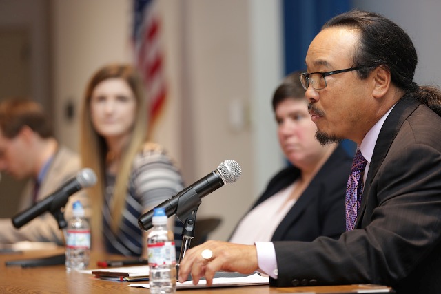 Right to left: Dave Low, Ana Matosantos, Kaitlyn MacGregor and David Wolfe. (Photo: Scott Duncan)