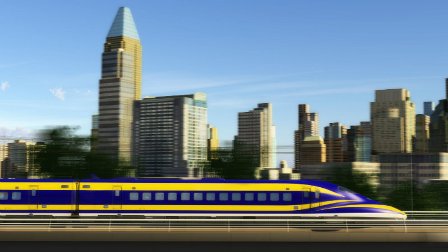 Bullet train illustration, HIgh Speed Rail Authority